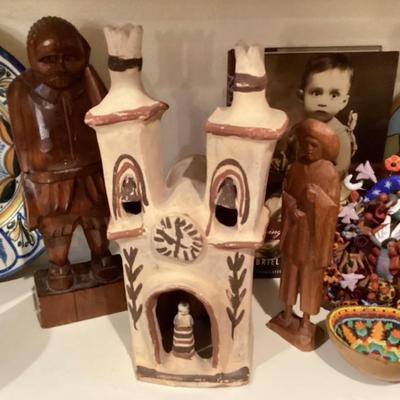 Hand made Mexican church, vintage