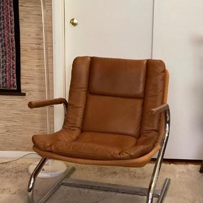 Italian leather c. 1970 chair