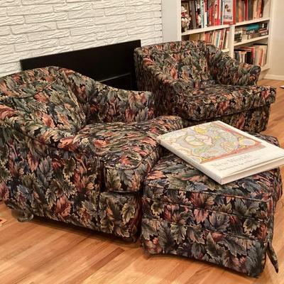 MCM chairs and ottoman