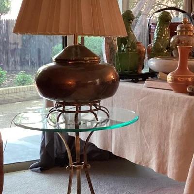 Italian table and striking brass Lamp