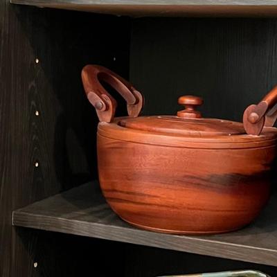 Rosewood bowl/pot with lid