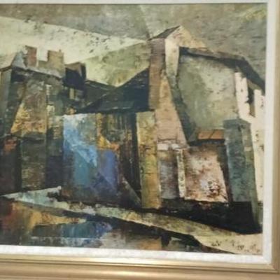 Oliver Foss framed print “Street in Monmarte”