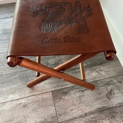 Costa Rica leather stool