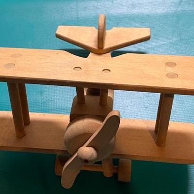 Wooden toy airplane