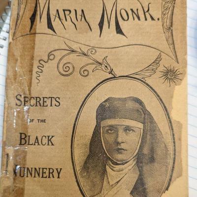 Maria Monk Secrets of the Black Nunnery vintage hoax book