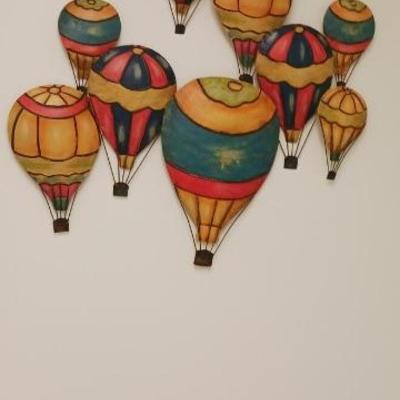 Metal wall art - hot air balloons