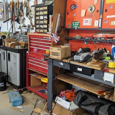 Craftsman rolling tool box & work bench