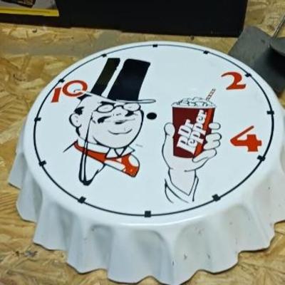 Dr. Pepper advertising clock face