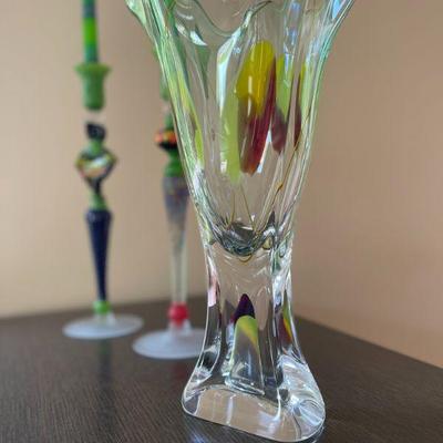 Adam Jablonski signed Art Glass Vase