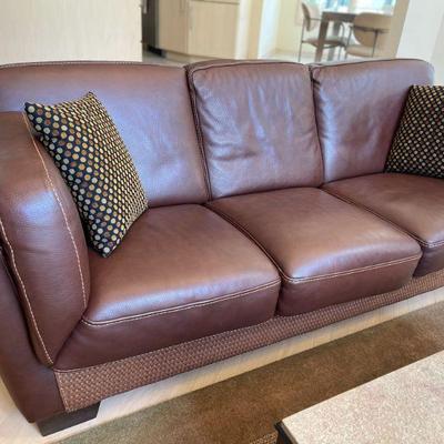 Gamma Arredamenti Leather Sofa