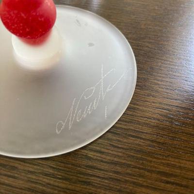 Newt Grover Art Glass Candlesticks