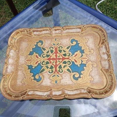 Vintage Florentine tray