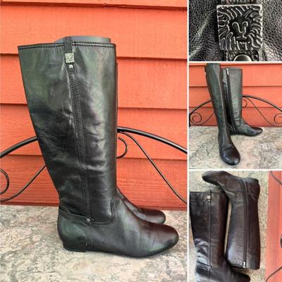 Vintage Size 6 1/2 black leather Anne Klein boots