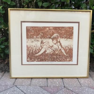 Vintage 1970’s signed and numbered lithograph