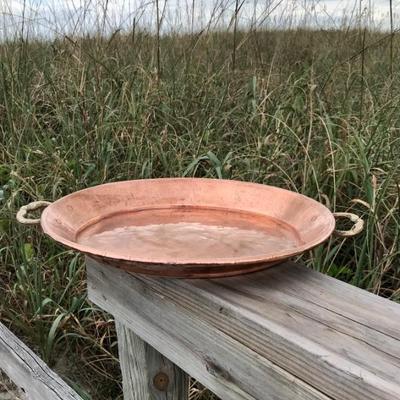 Antique copper tray