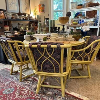 Ficks Reed vintage table and chair set