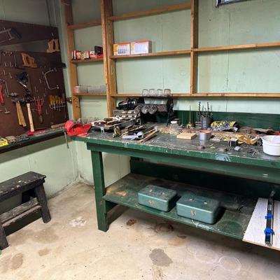 Vintage workbench tools & accessories 