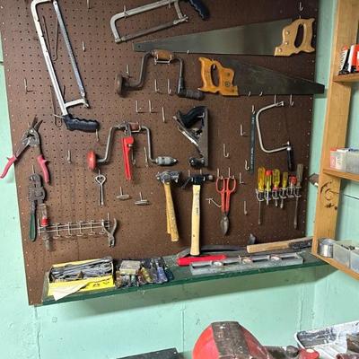 Vintage workbench tools