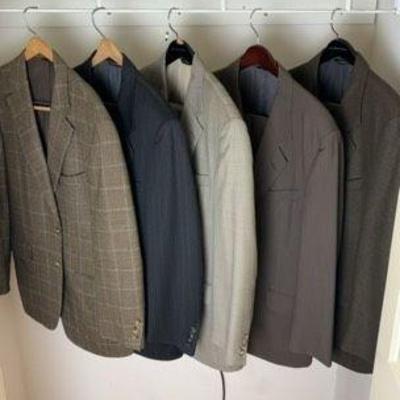 4 H. Stockton Suits and 1 Blazer