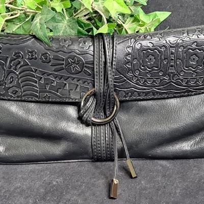 Via Spiga Black Leather Clutch