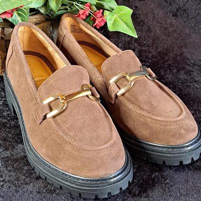 Kelly And Kate Brown Suede Loafers Like New