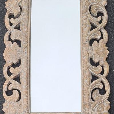 Fabulous Carved Wood Mirror 24 X 40