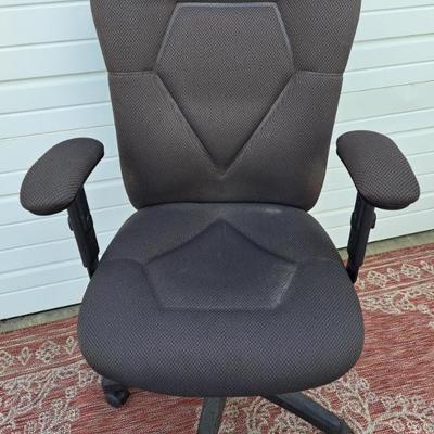 Charcoal Gray Adjustable Office Chair With Lumbar Support