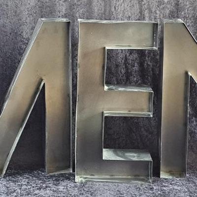 It's Raining M E N Large Metal Letters