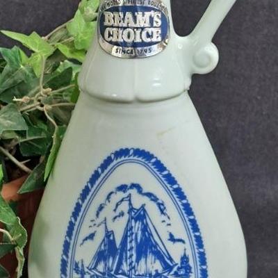 Vintage Best 1963 Beams Choice Dutch Sailboat & Windmill Theme Collectible Bottle