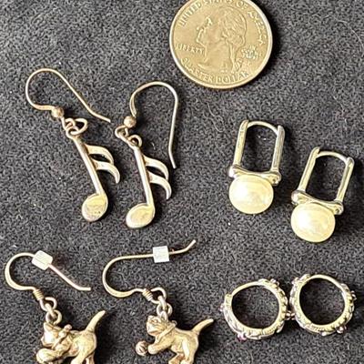 Quartet Of Sterling Earrings 