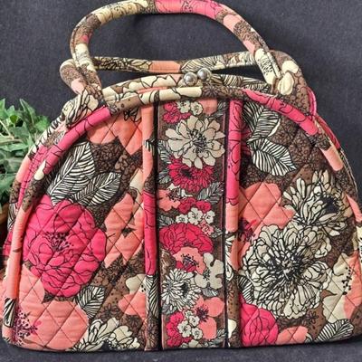 Vera Bradley Pink And Black Floral Bag