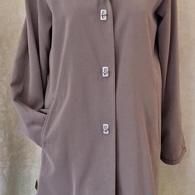 Utex Design Swing Coat In Taupe Color Size 10