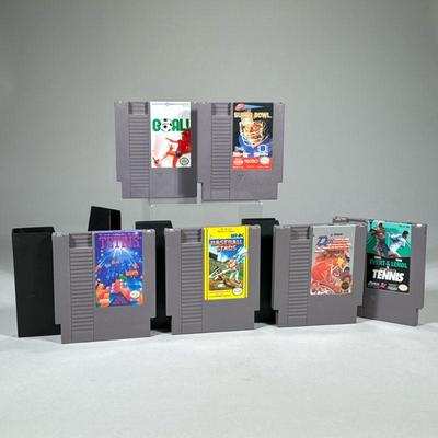 (6PC) NES SPORTS GAMES | Nintendo Entertainment System games Including GOAL! Tecmo Super Bowl, Top Players Tennis, Double Dribble, SNK...