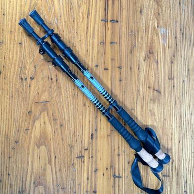 HIKING POLES | Extendable hiking poles with cork grip and rubber tip. - l. 52 in (fully extended)

