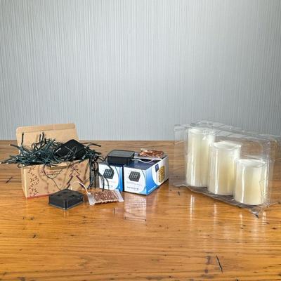 LOT MISC. LED LIGHTING | Including rope lights, wire lights, and and faux candles.

