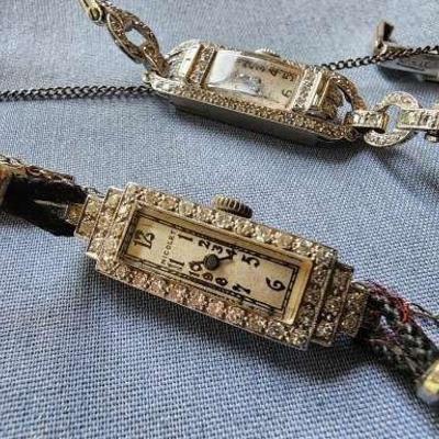 Antique/ Vintage Ladies Platinum/ Gold and Diamond Watches
