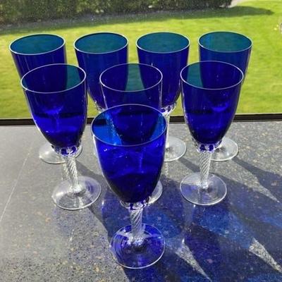Gorgeous Blue Crystal glasses