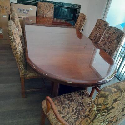 John Stuart - John Widdicomb dining table and 8 chairs
