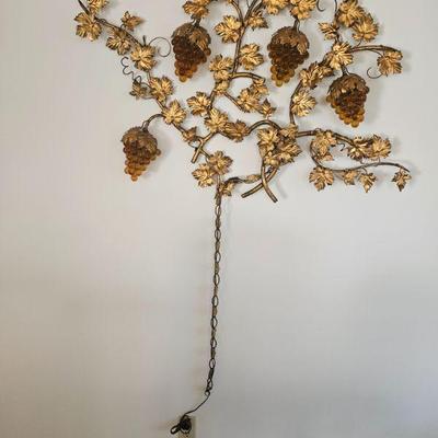 Hollywood Regency Grape Wall Lamp