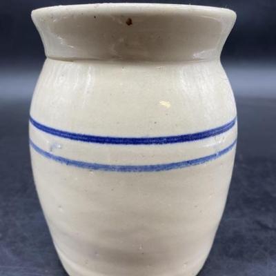 Vintage Salt Glazed Crock Signed by Master Potter