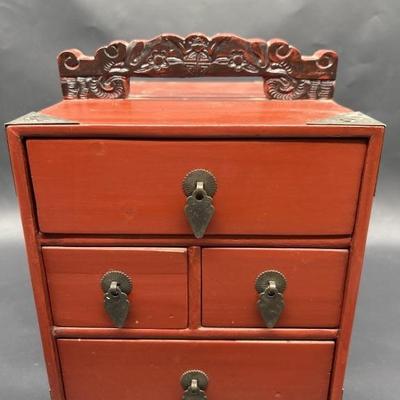 Vintage Asian 4-Drawer Spice Box