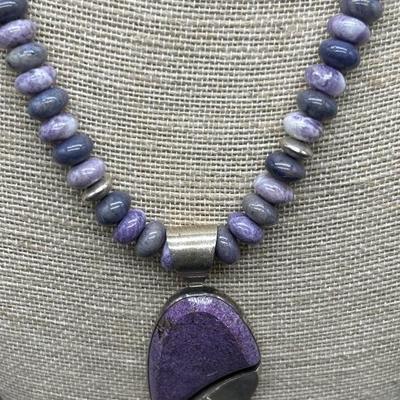 Sugilite & Sterling Necklace w/ Cuff