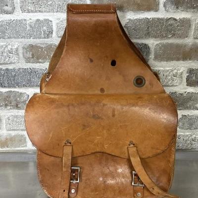 Vintage Western Leather Saddlebags