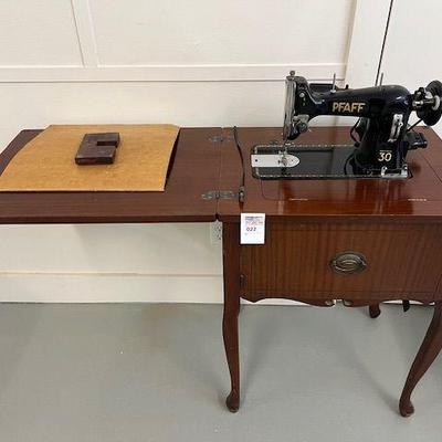 PFAFF Antique Sewing Machine and Cabinet