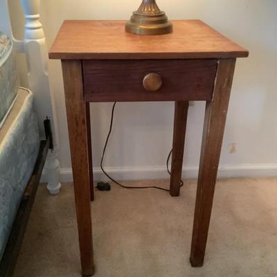 $48-wooden one drawer table/nightstand 29"H 12"L 17"depth