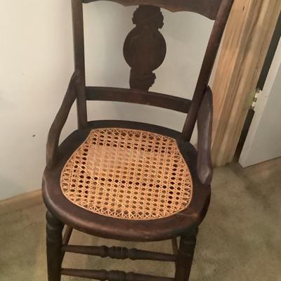 $28-cane wooden chair 32"H 16"L 16"depth
