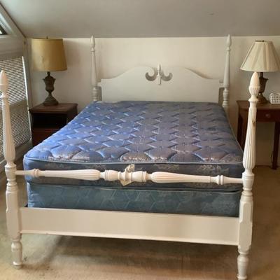 $225-Full bed with mattress headboard 54"H footboard 48"H