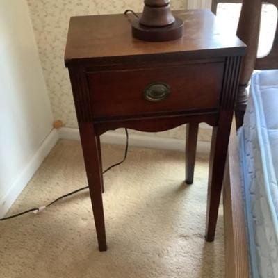 $55-wooden nightstand, dove tail, original hardware 27"H 16"L 13"depth