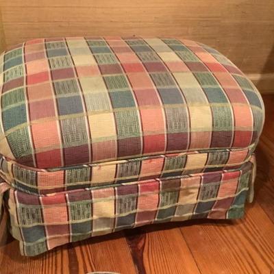 $38-ottoman/footrest padded fabric with wooden feet 17