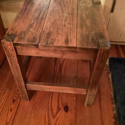 $55-wooden stool/side table 16"H 15" x 15"